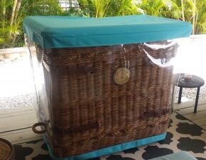 20180403_130904 Custom Bar Sunbrella/Marine Glass Cover to protect from the sun, wind and rain