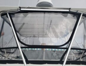 20180704_174545 Full Boat Enclosure - New O'Sea Marine Glass and Black Sunbrella