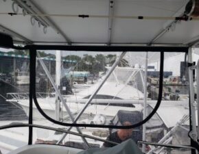 20180704_174917 Full Boat Enclosure - O'Sea Marine Glass and Black Sunbrella